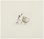 Monsieur Corbeau begrüßt ein Huhn, 1999

Radierung koloriert, 14,5 × 19,5 cm (Blattgröße 39 x 44,5 cm), gerahmt
149/200, signiert und nummeriert

Ausrufpreis: 280,-
